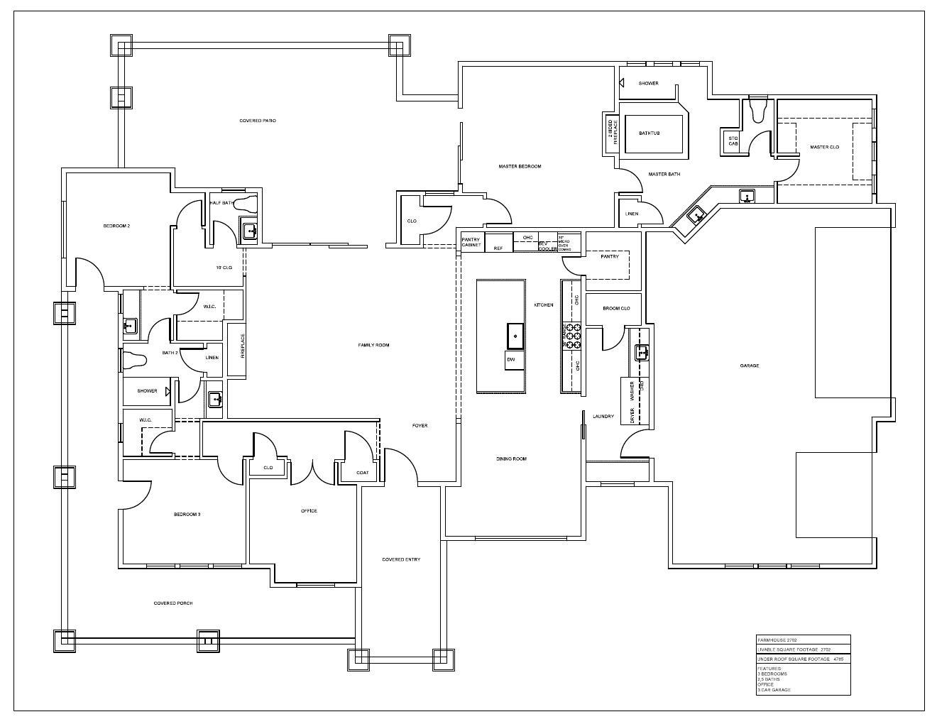 Farmhouse 2702 floor plan